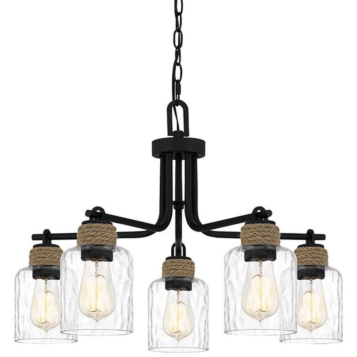 GENERICO - Lámpara Colgante Araña Black Led