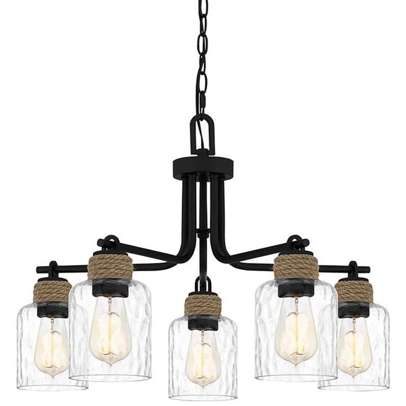 GENERICO - Lámpara Colgante Araña Black Led