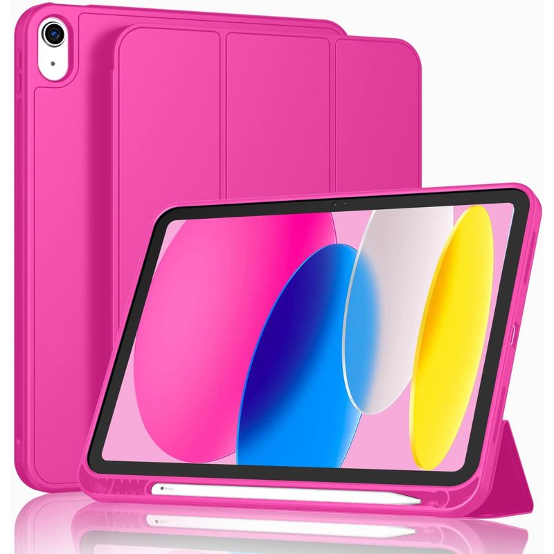 GENERICO - Funda Smart Case Portapencil Para iPad A16 11th 10th - FUCSIA