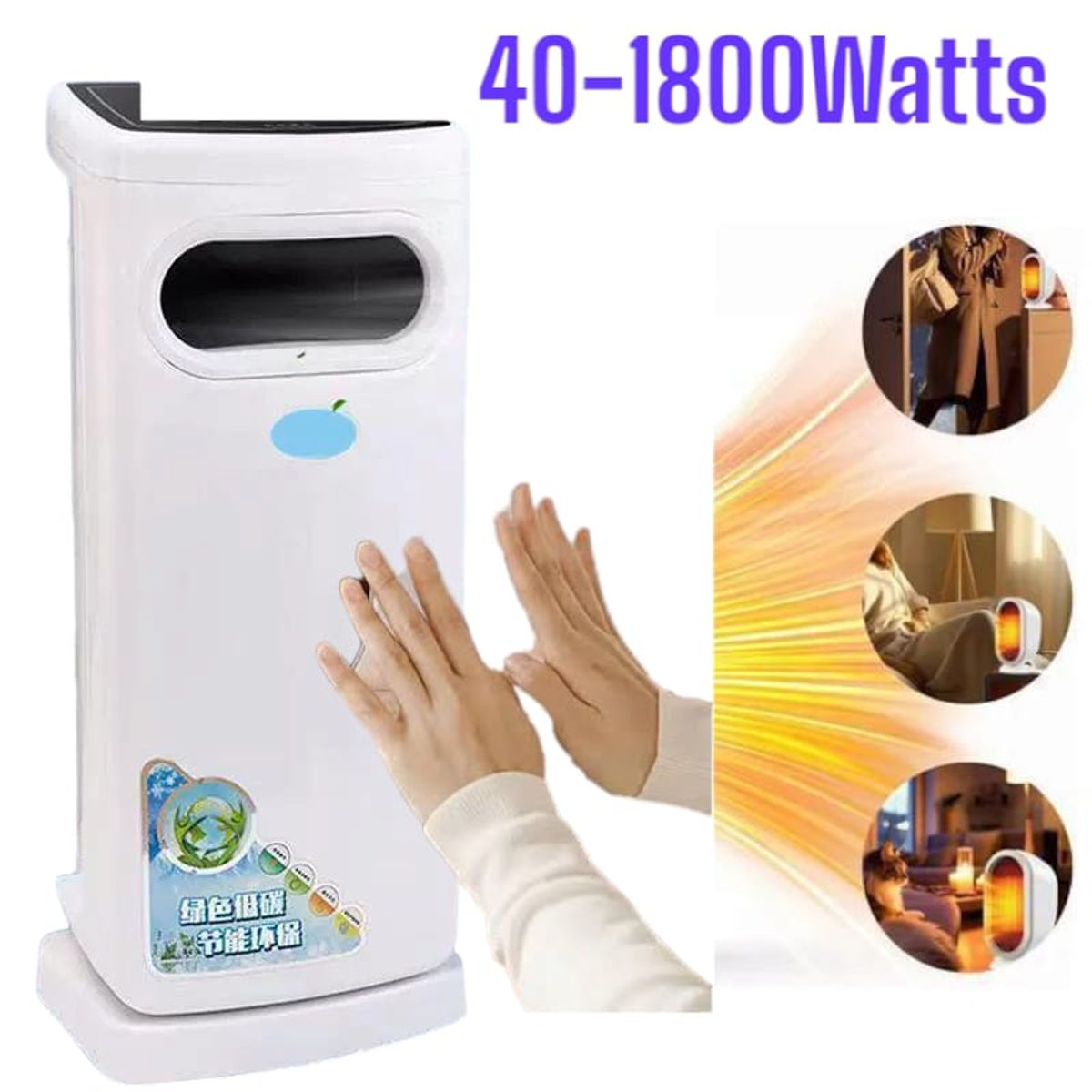 OEM - Calefactor 2 en 1 Portátil Habitacion Oficina Temp Regulable 40-1800W