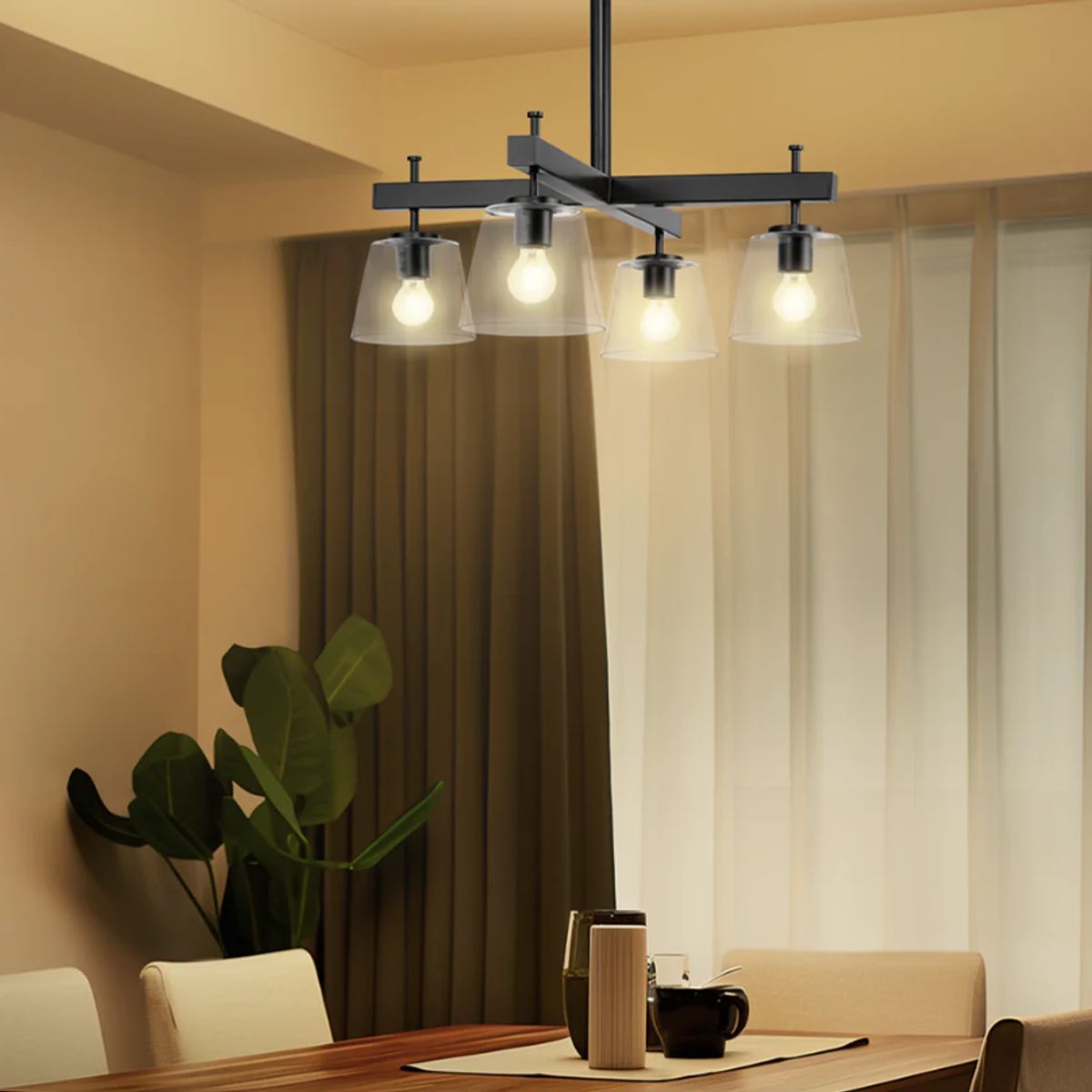 GENERICO - Lámpara Colgante Nora Black Led