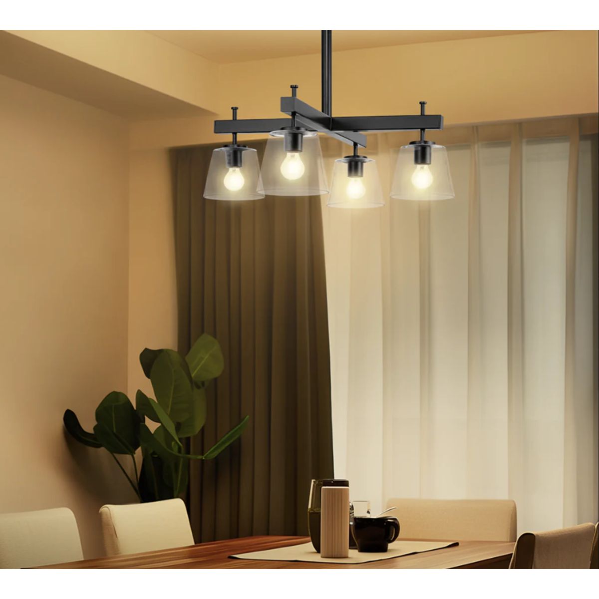 GENERICO - Lámpara Colgante Nora Black Led