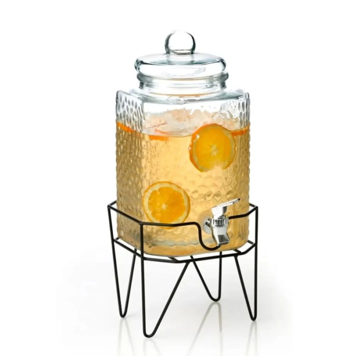 ICHIMATSU - DISPENSADOR DE VIDRIO CUADRADO DE 6 LT CON RACK ICHIMATSU