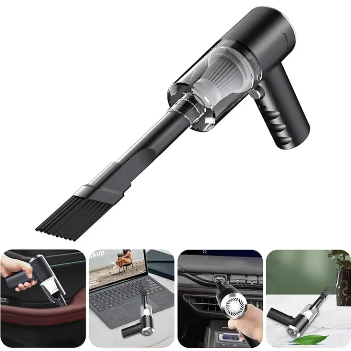 GENERICO - Aspiradora de Mano 2 en 1 Inalámbrica Recargable Hogar y Auto