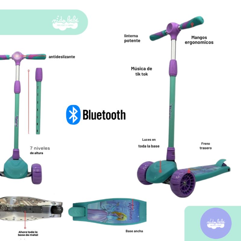 GENERICO - Scoteer para niños con bluetooth princess