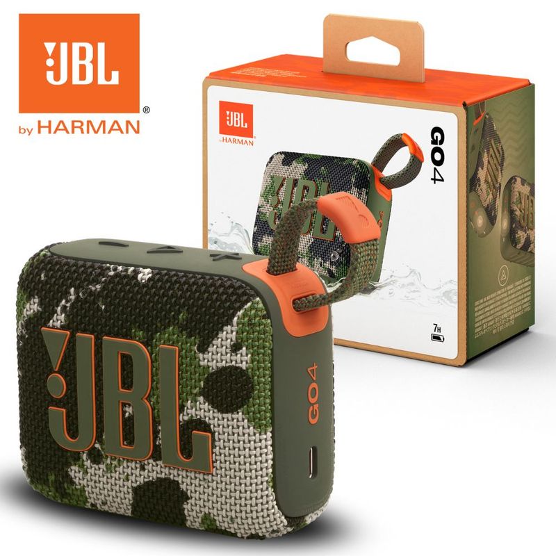 JBL - Parlante JBL Go 4 Portatil Bluetooth IPX67 Extra Bass Camuflado