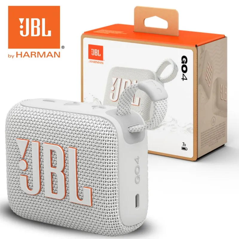 JBL - Parlante JBL Go 4 Portatil Bluetooth  Acuático IPX67 Extra Bass Blanco