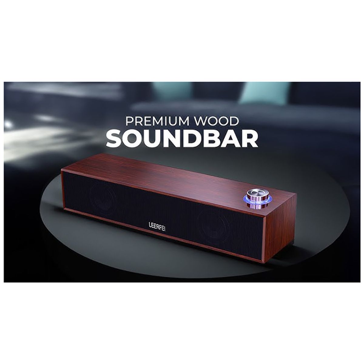 SEISA - PARLANTE CAJA DE SONIDO STEREO para PC LAPTOP TV - MADERA