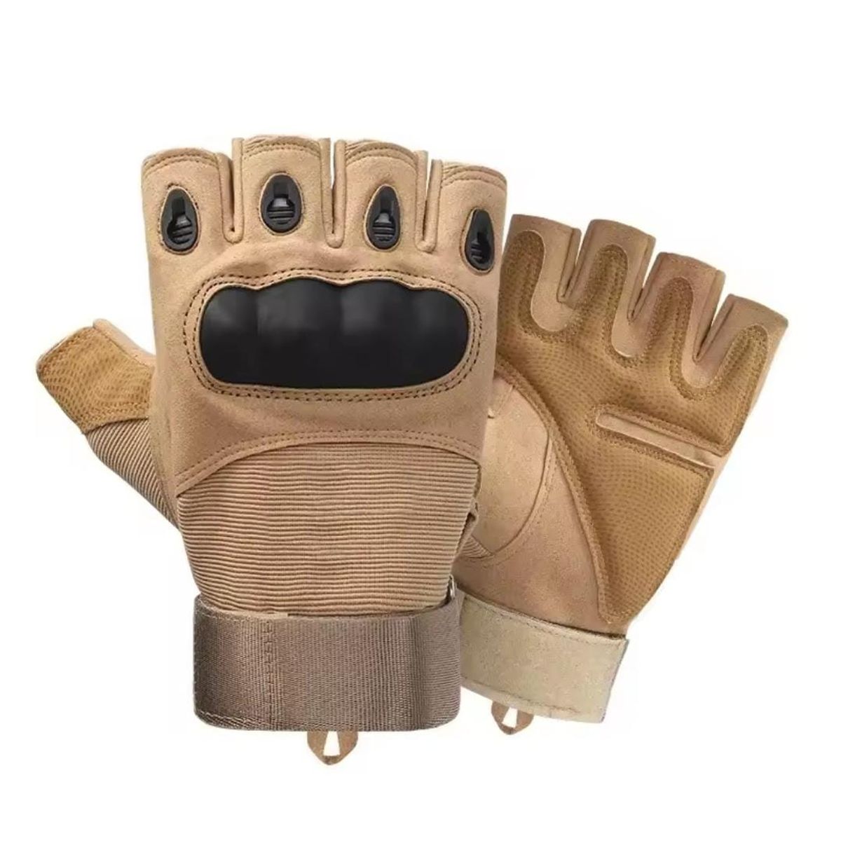 GENERICO - Guantes Mitones Tácticos para moto bicicleta - Beige