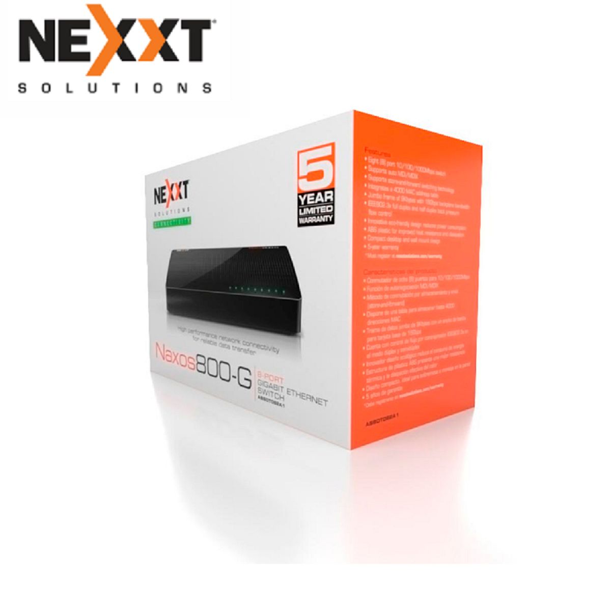 NEXXT SOLUTIONS - SWITCH 8 PUERTOS velocidad 10/100 Mbps NEXXT NAXOS 800