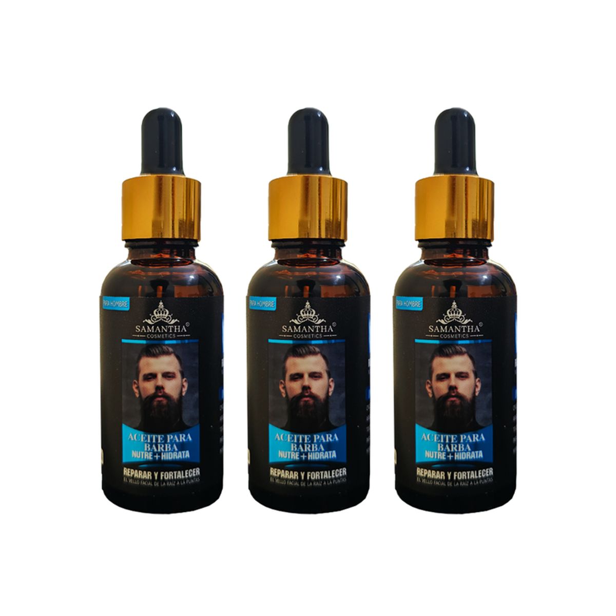 GENERICO - Aceite De Barba Y Capilar Samantha 30ml 3 Unidades