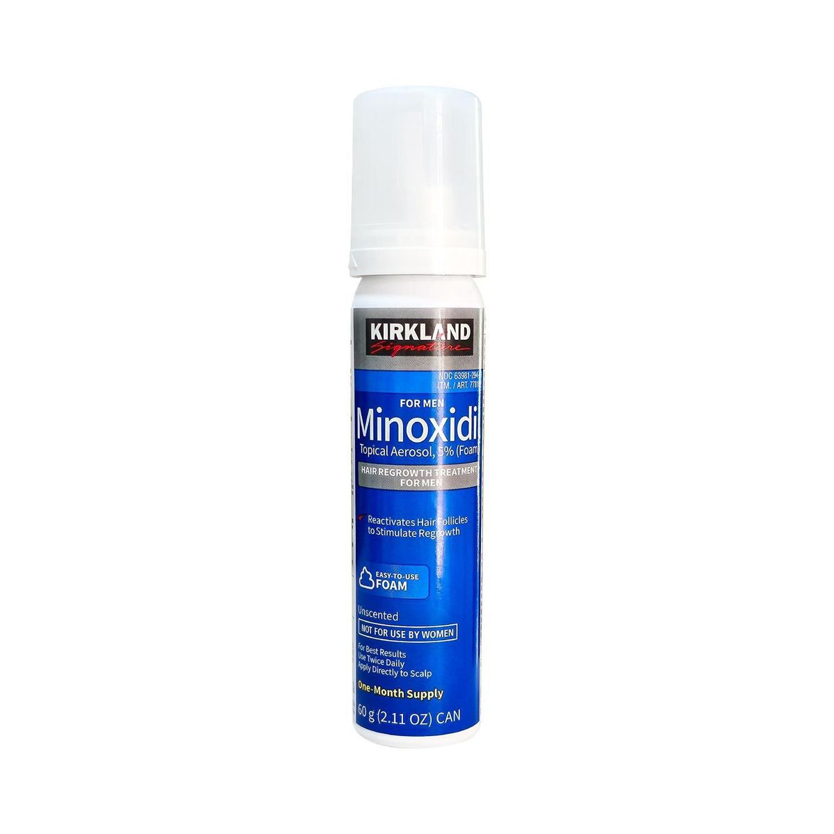 KIRKLAND - Minoxidil Espuma KIRKLAND  para barba y cabello 60ml