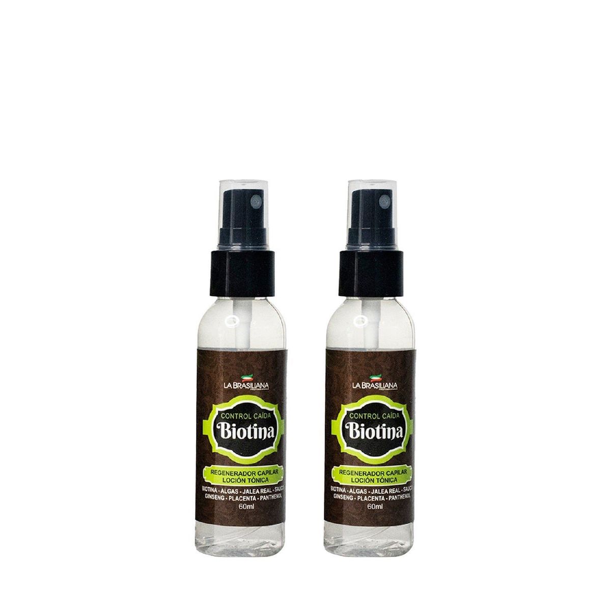 LA BRASILIANA - 2 Unidades Biotina Control Caída  60ml La Brasiliana