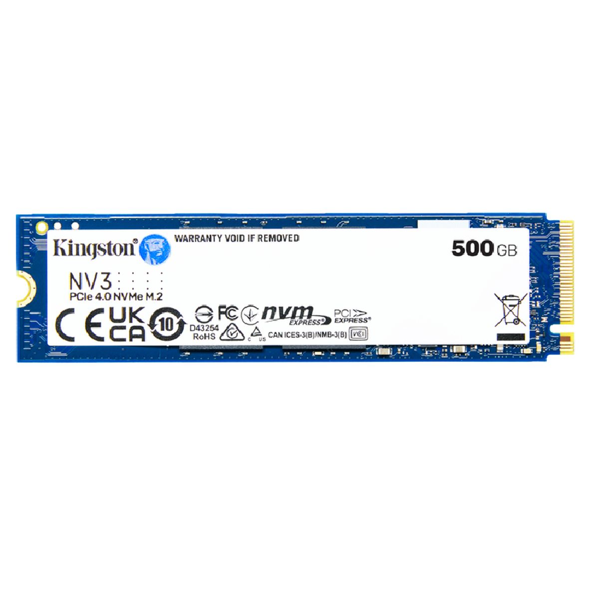 KINGSTON - Disco Sólido Kingston 500Gb Nv3 Nvme Pcie 4.0 Color Azul