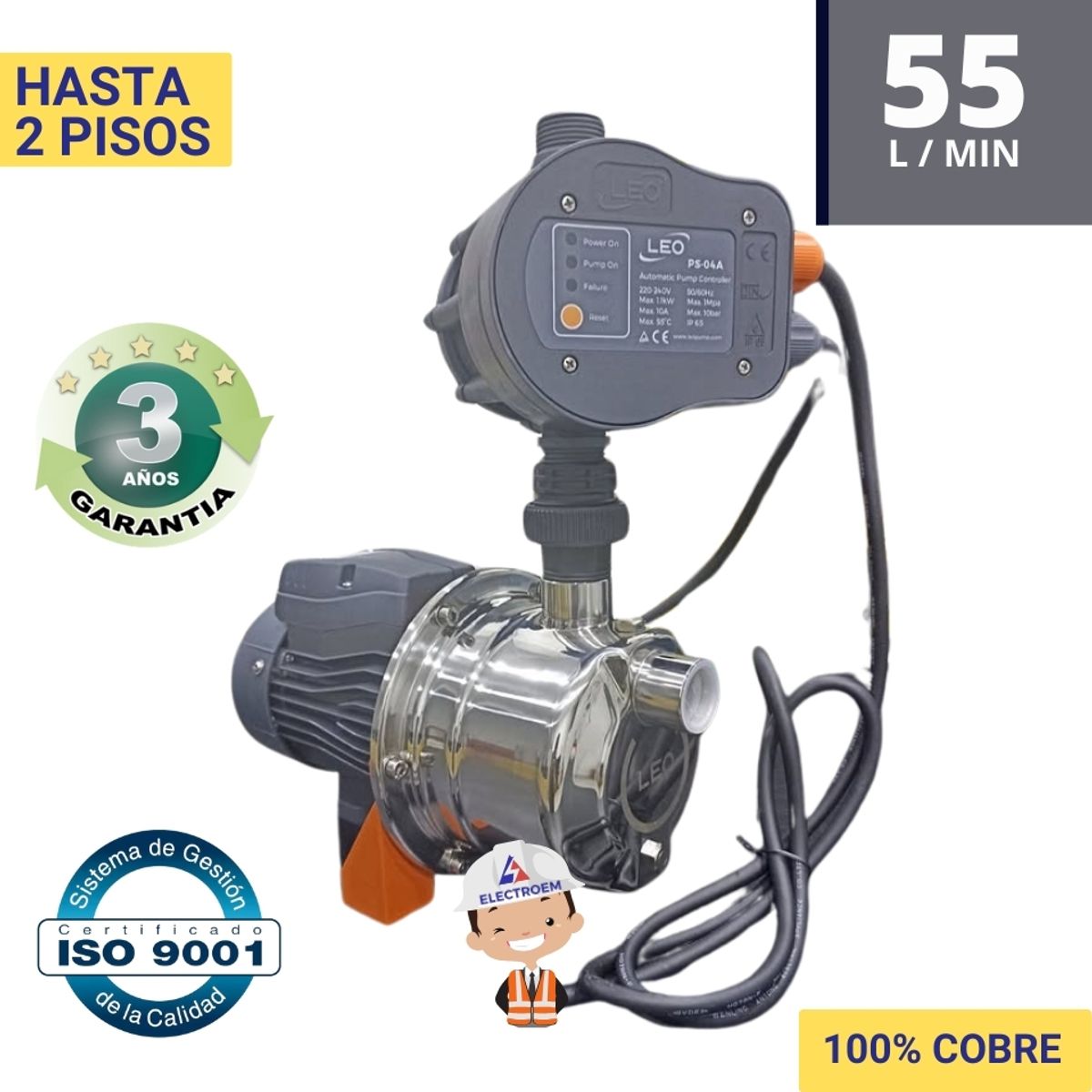 GENERICO - BOMBA  DE AGUA  PARA AUMENTAR PRESION 1HP BAÑO, COSINA  Y LAVANDERIA