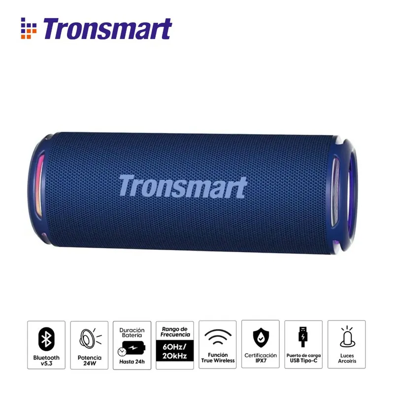 TRONSMART - Parlante Tronsmart T7 Portatil Bluetooth IPX7 Azul