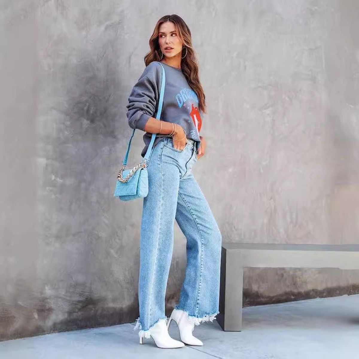 BLWOENS - Jeans Mujer - Azul