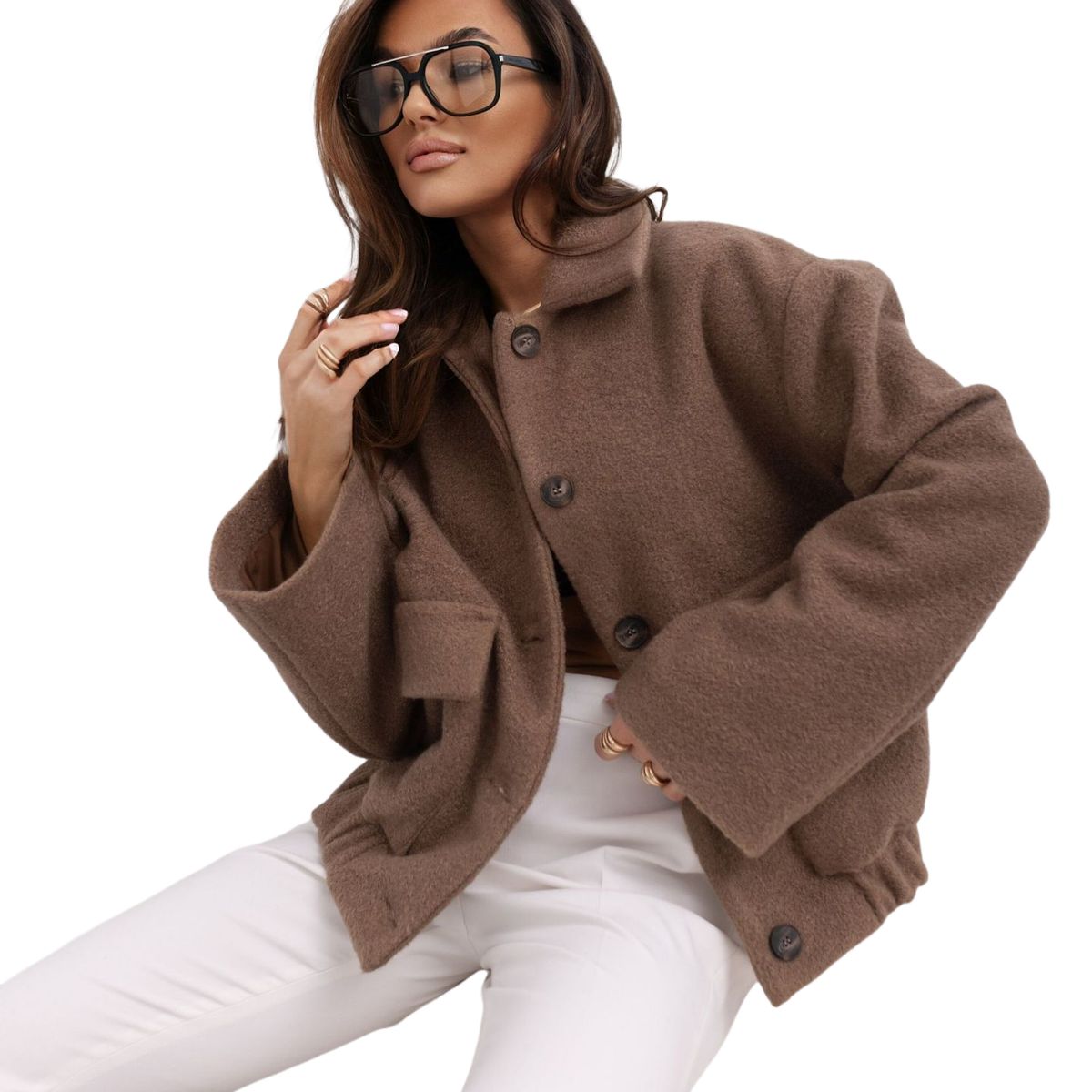 BLWOENS - Chaqueta de invierno para mujer - Café
