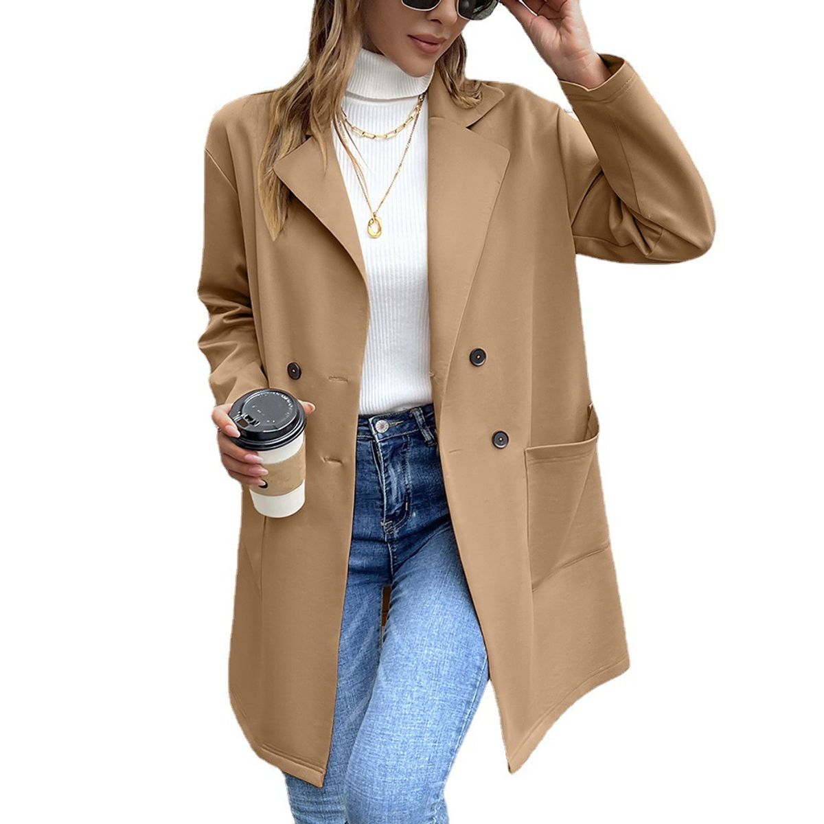 BLWOENS - Chaqueta de invierno para mujer - Beige