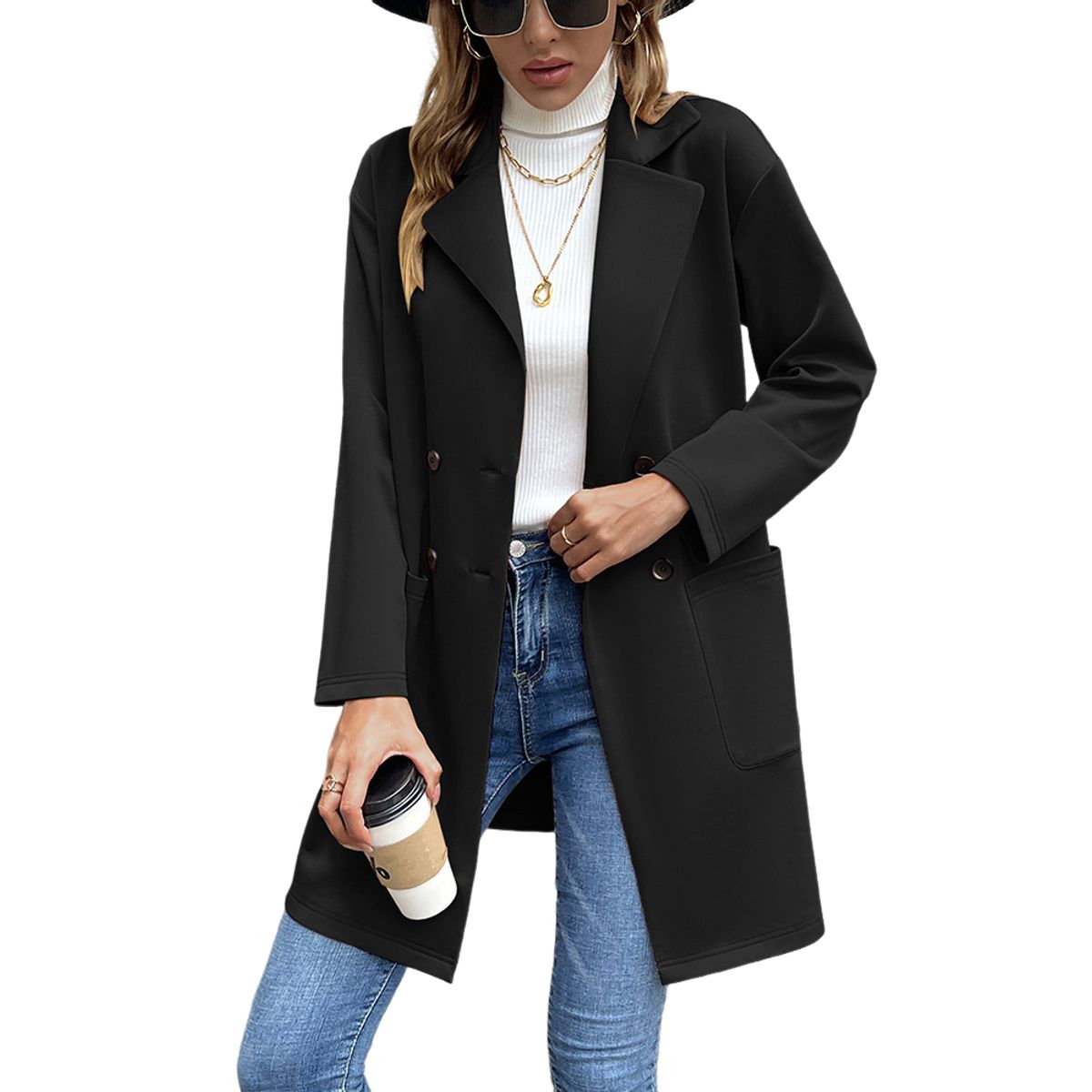 BLWOENS - Chaqueta de invierno para mujer - Negro