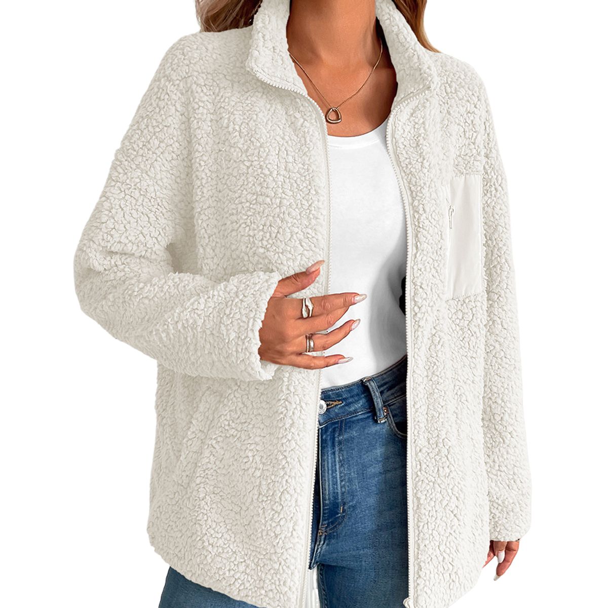 BLWOENS - Chaqueta de invierno para mujer - Blanco