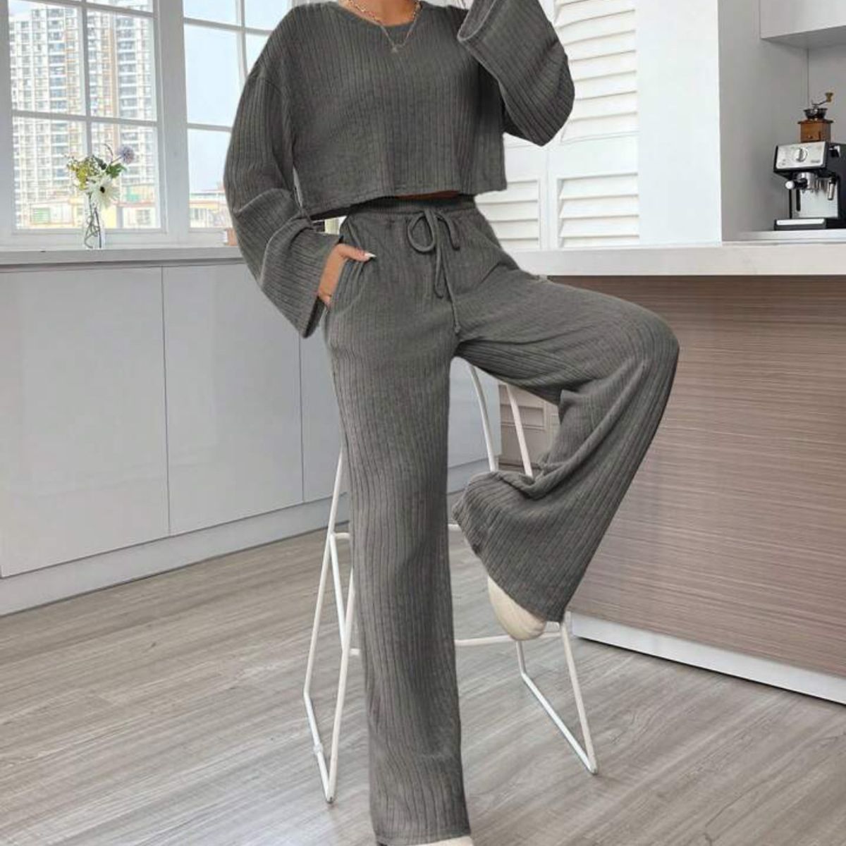 BLWOENS - Conjunto Mujer - Gris