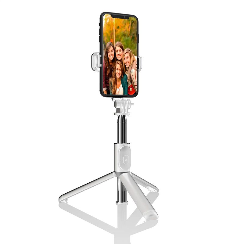 GENERICO - Palo Selfie con Trípode Extensible y Disparador Remoto Blanco