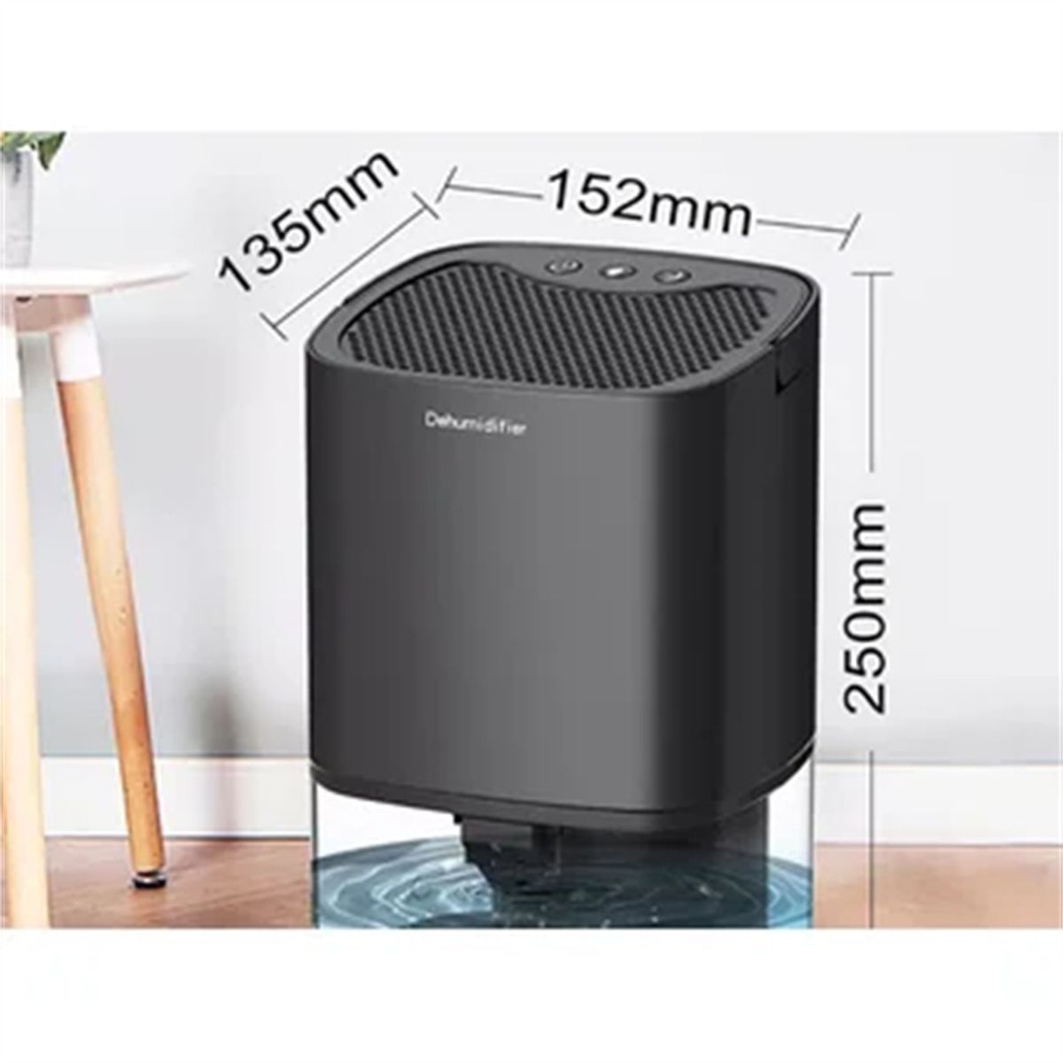 PUREPOWER - Deshumidificador Doméstico Secador Absorbente De Humedad-Negro