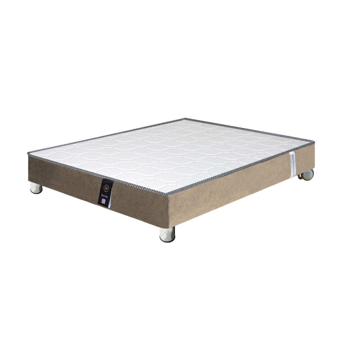 BH BARAKA HOME PREMIUM - Base de Cama Premium Sora con Ruedas 2 Plz - Beige Claro