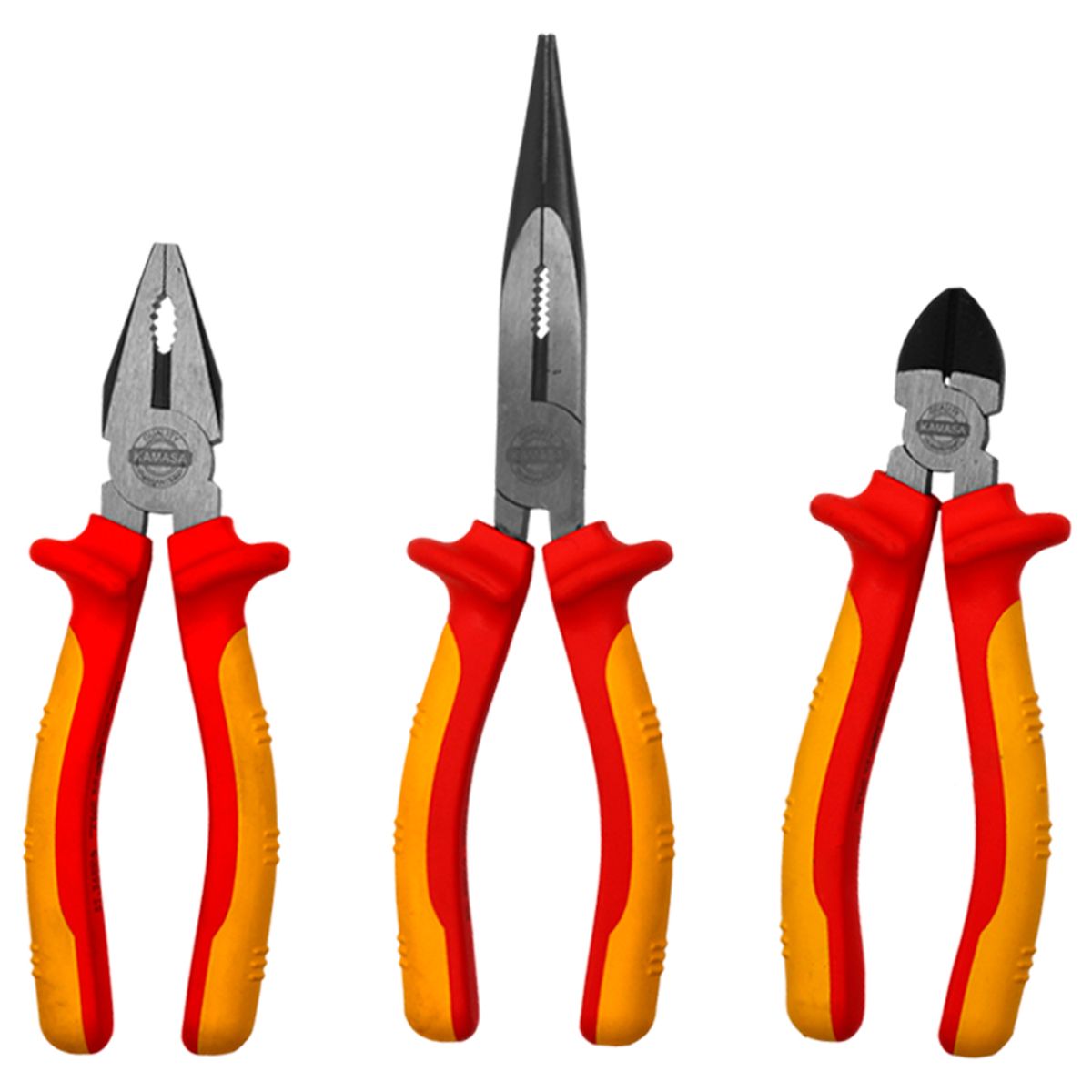 KAMASA - Juego De Alicates Aislante Kamasa Cr-V 3 Pzs KM2167