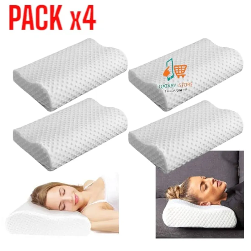 OEM - PACK x4 Almohada Ortopedica Evita Ronquidos Viscoelastica