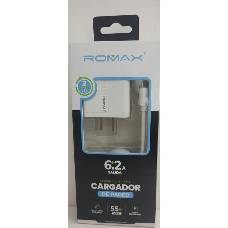 ROMAX - cargador de pared 6.2 A salida TCC0226