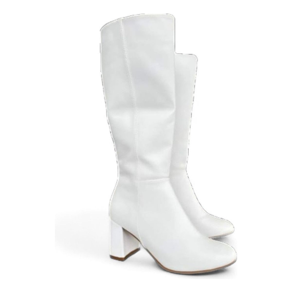 GENERICO - Bota Larga Clasica Mujer Taco 7 2086L-75 Color Blanco