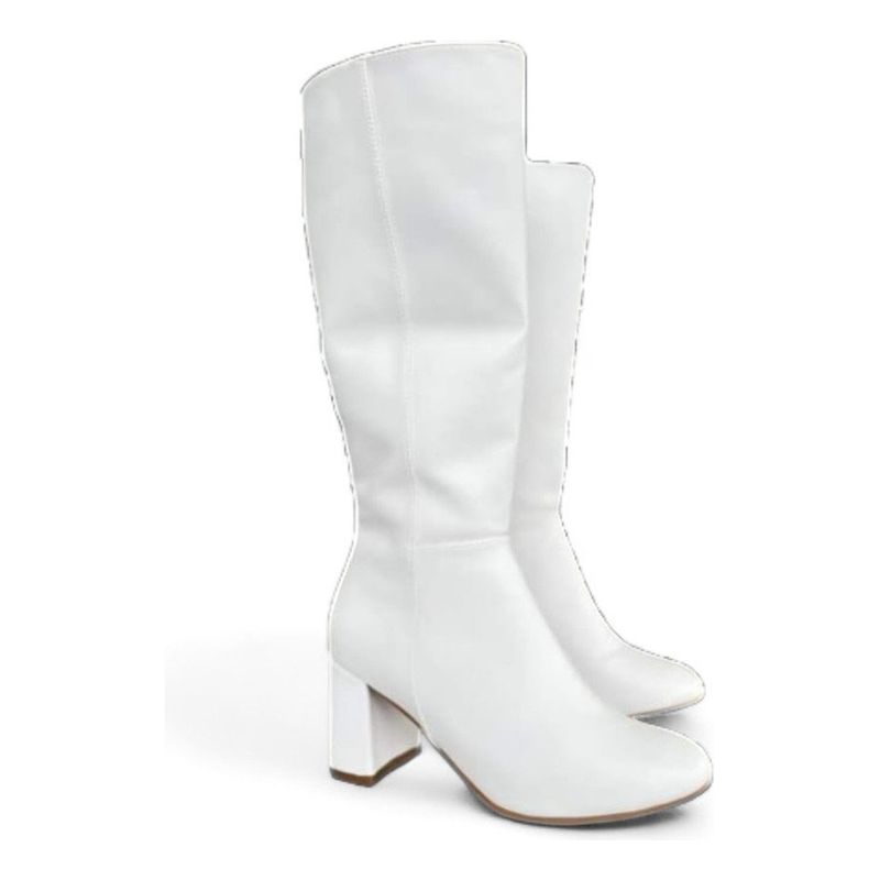 GENERICO - Bota Larga Clasica Mujer Taco 7 2086L-75 Color Blanco