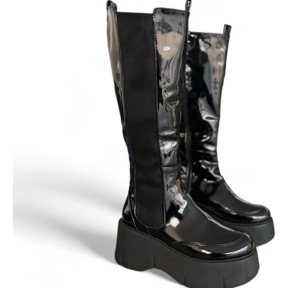 GENERICO - Bota Mujer Sofistic Charol Plataforma 7 Cm 2086L-75 Color Negro