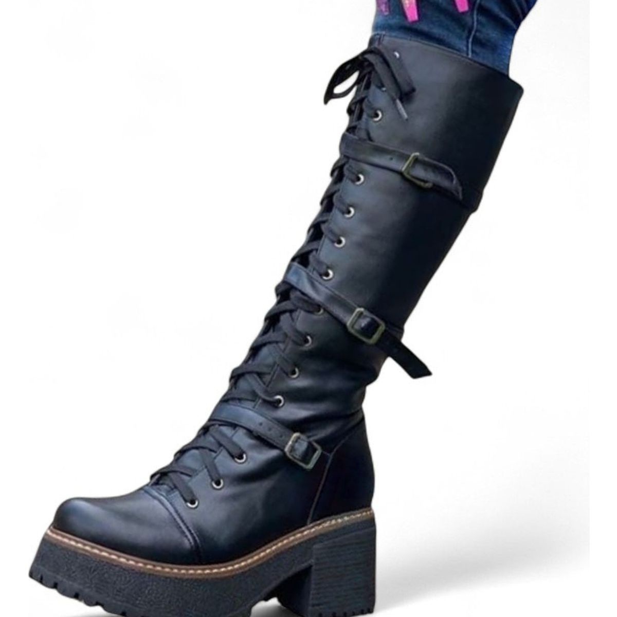 GENERICO - Bota Mujer Warrchic 2086L-75 Taco 5 Negro