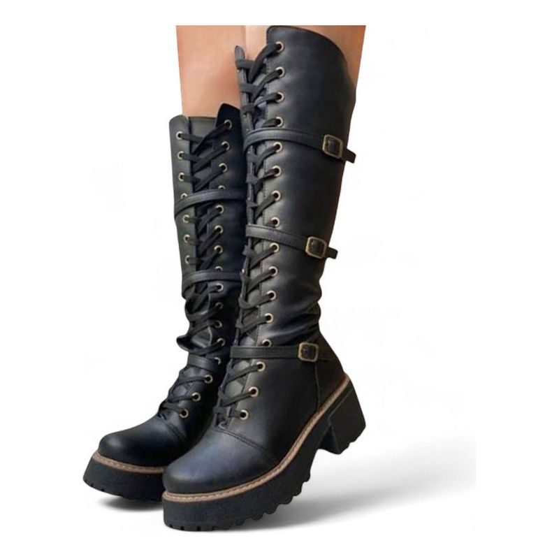 GENERICO - Bota Mujer Warrchic 2086L-75 Taco 5 Negro