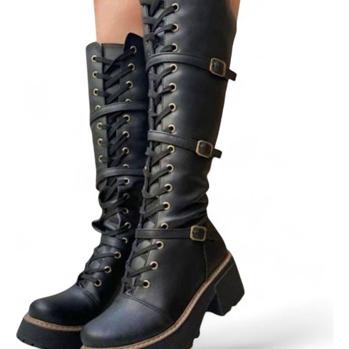 GENERICO - Bota Mujer Warrchic 2086L-75 Taco 5 Negro