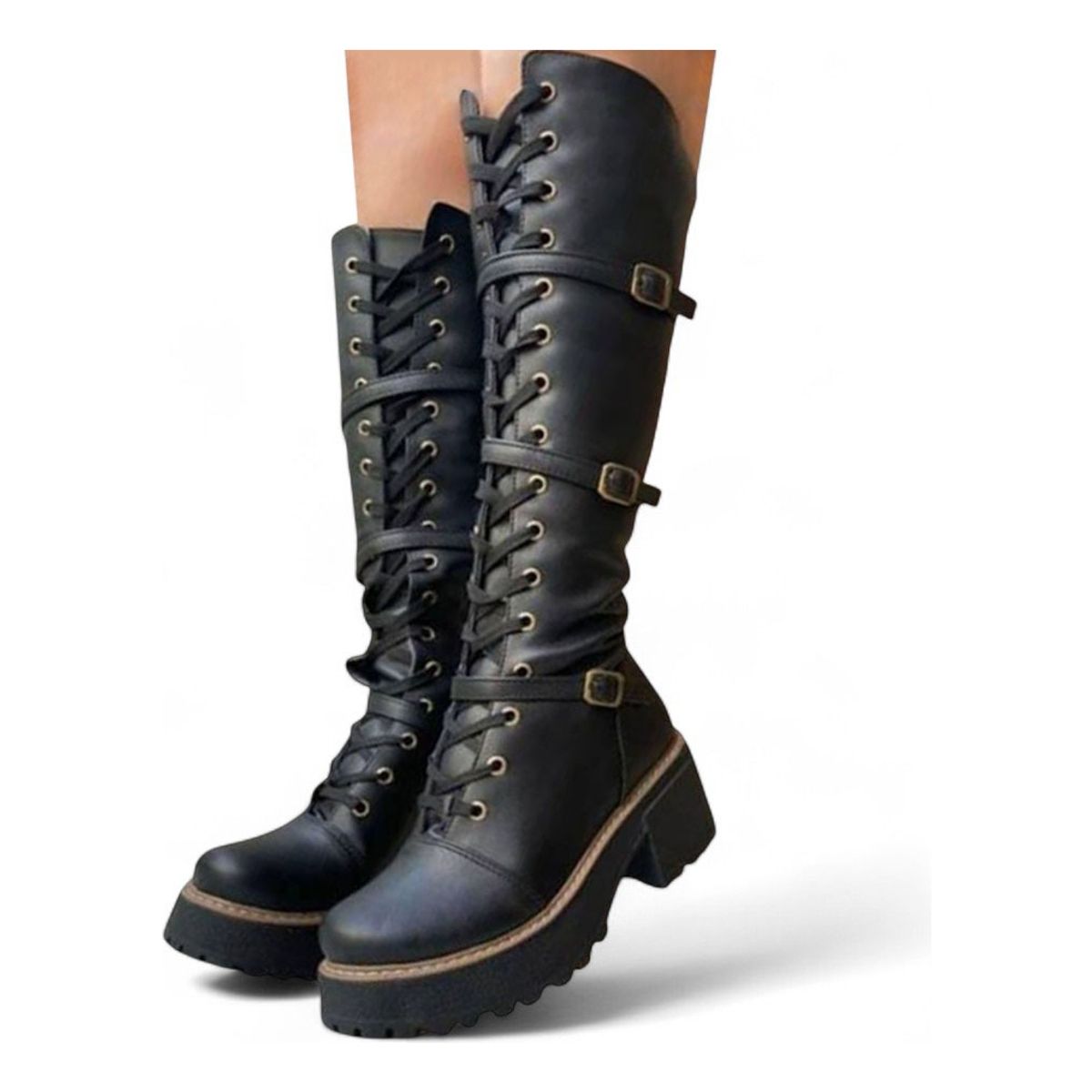 GENERICO - Bota Mujer Warrchic 2086L-75 Taco 5 Negro