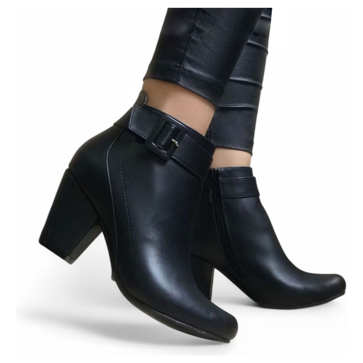 GENERICO - Botin Mujer Taco 7 Cisne 2086L-60 Color Negro