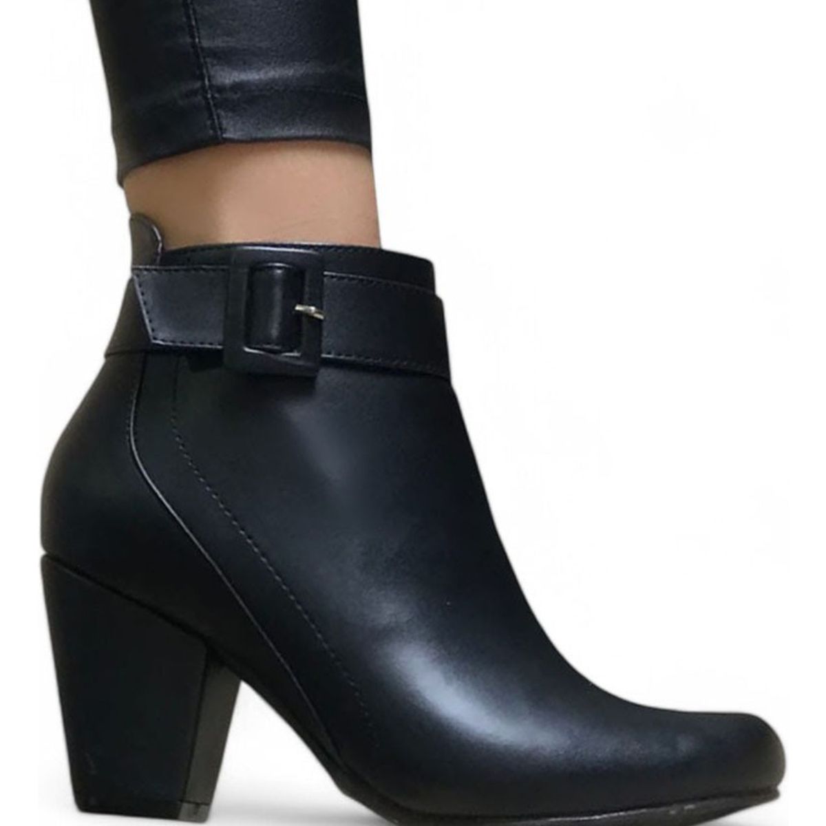 GENERICO - Botin Mujer Taco 7 Cisne 2086L-60 Color Negro