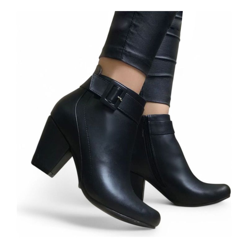 GENERICO - Botin Mujer Taco 7 Cisne 2086L-60 Color Negro