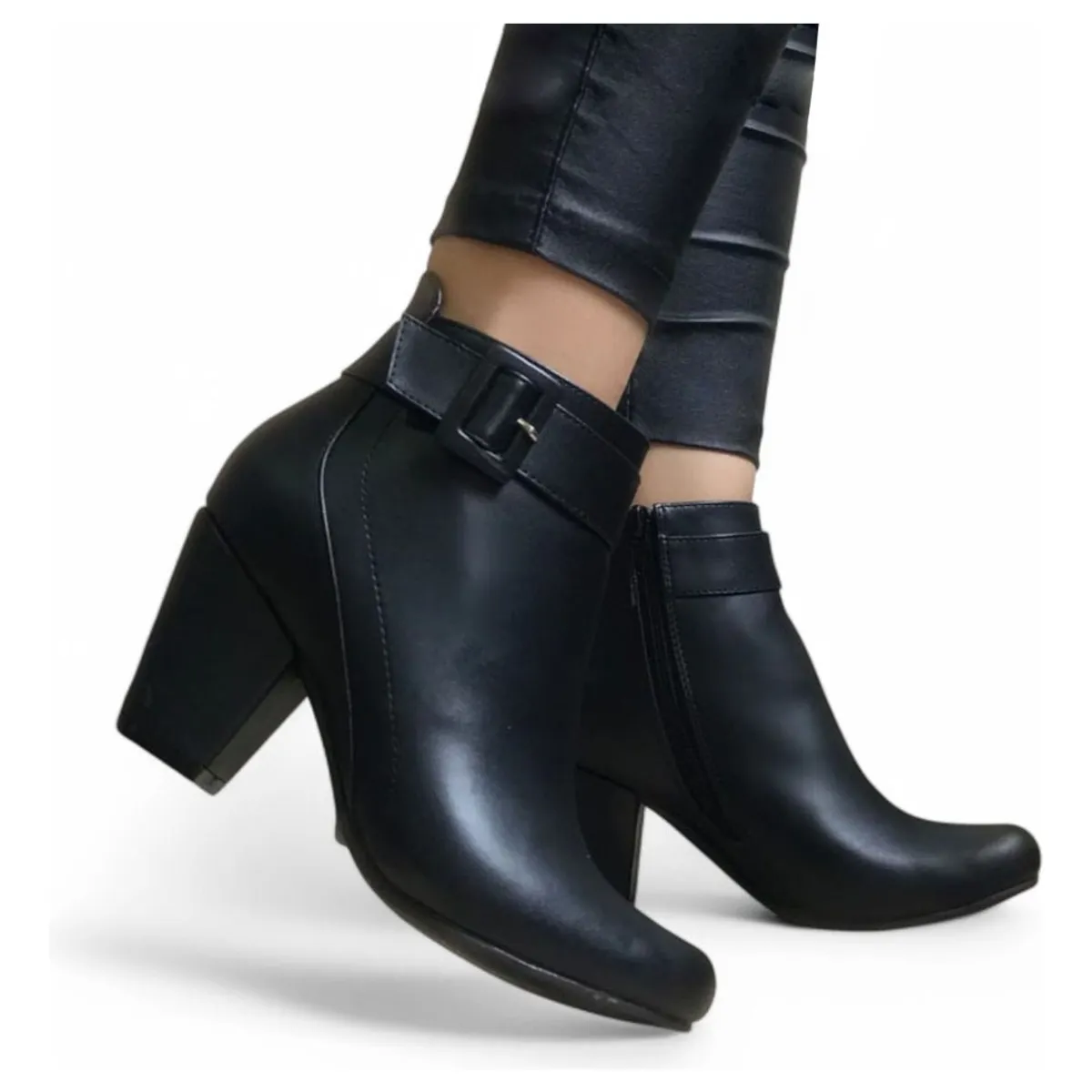 GENERICO - Botin Mujer Taco 7 Cisne 2086L-60 Color Negro