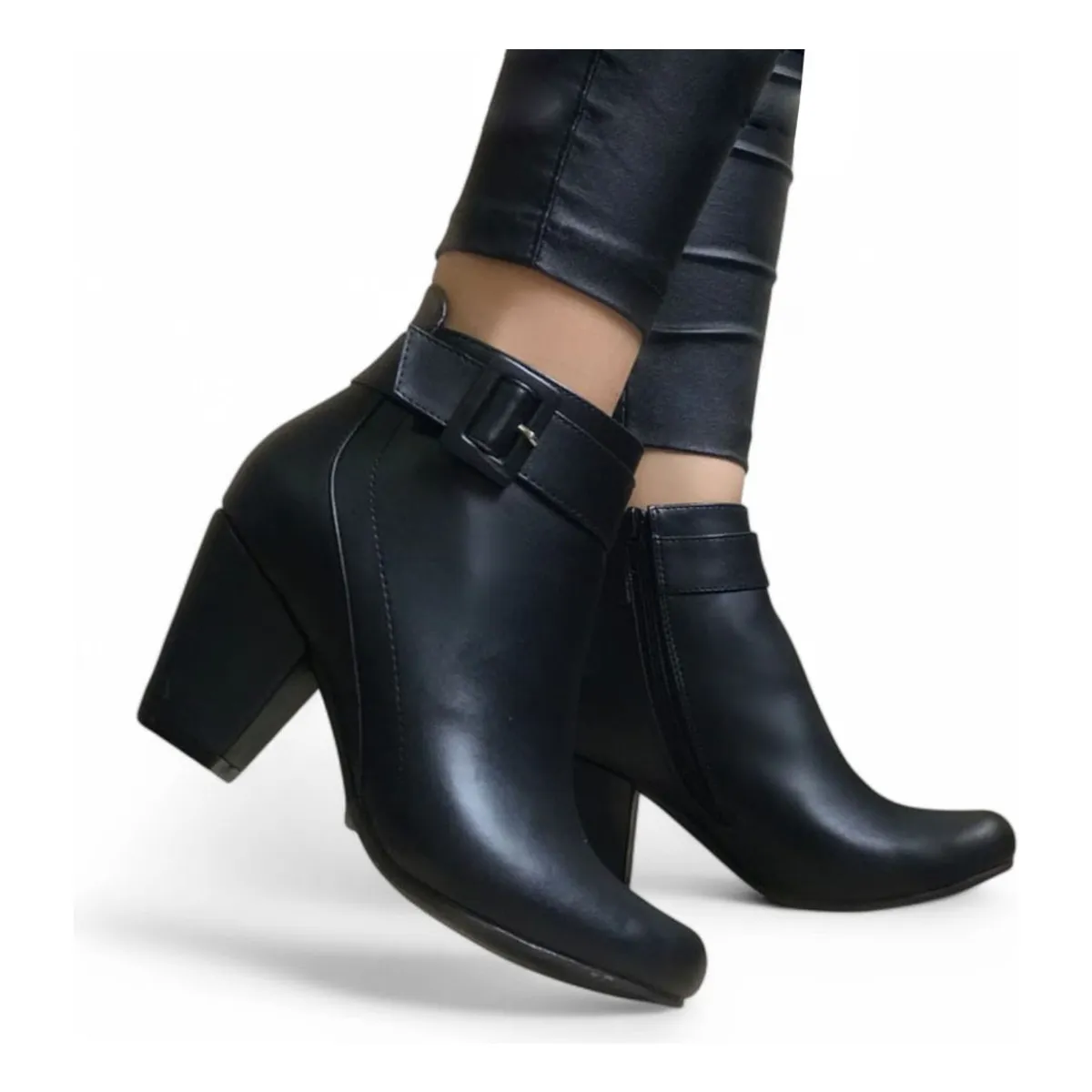 GENERICO - Botin Mujer Taco 7 Cisne 2086L-60 Color Negro