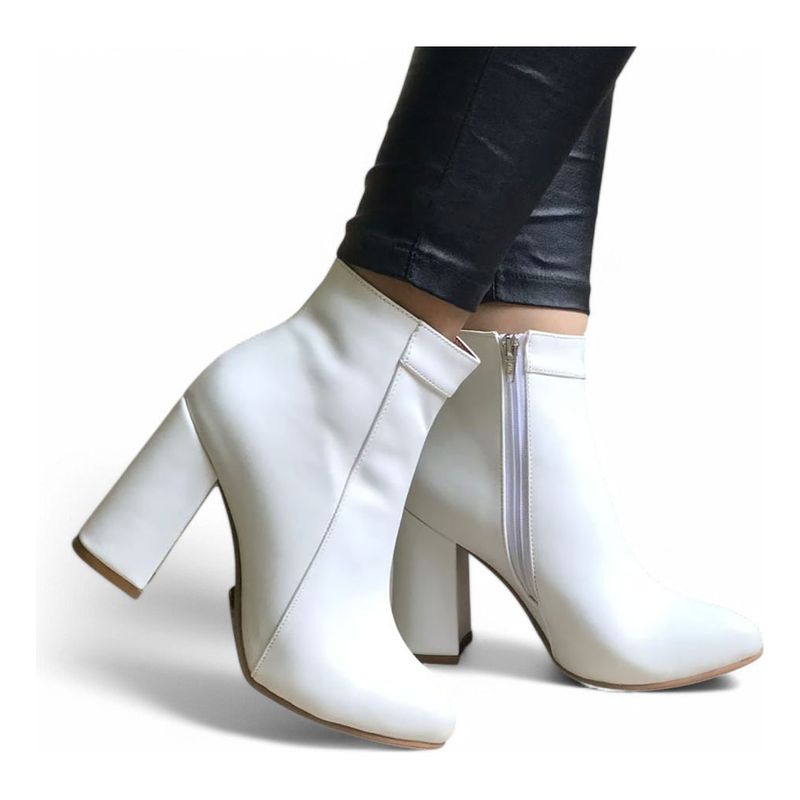 GENERICO - Botin Mujer Taco 9 Clasica 2086L-60 Color Blanco