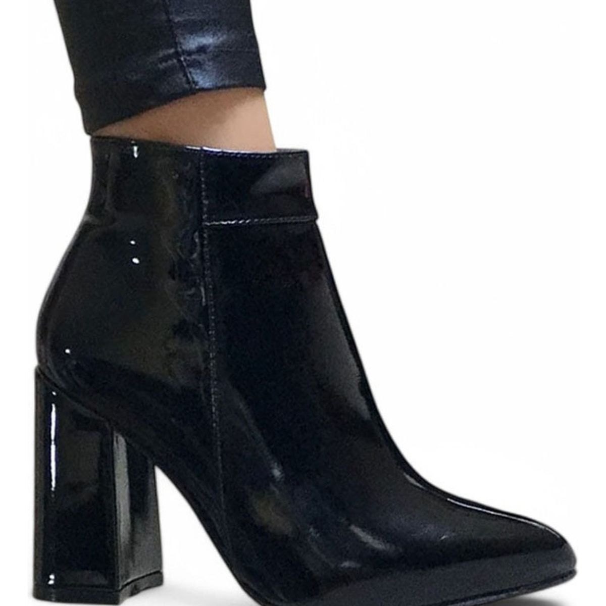 GENERICO - Botin Mujer Taco 9 Clasica Charol 2086L-60 Color Negro