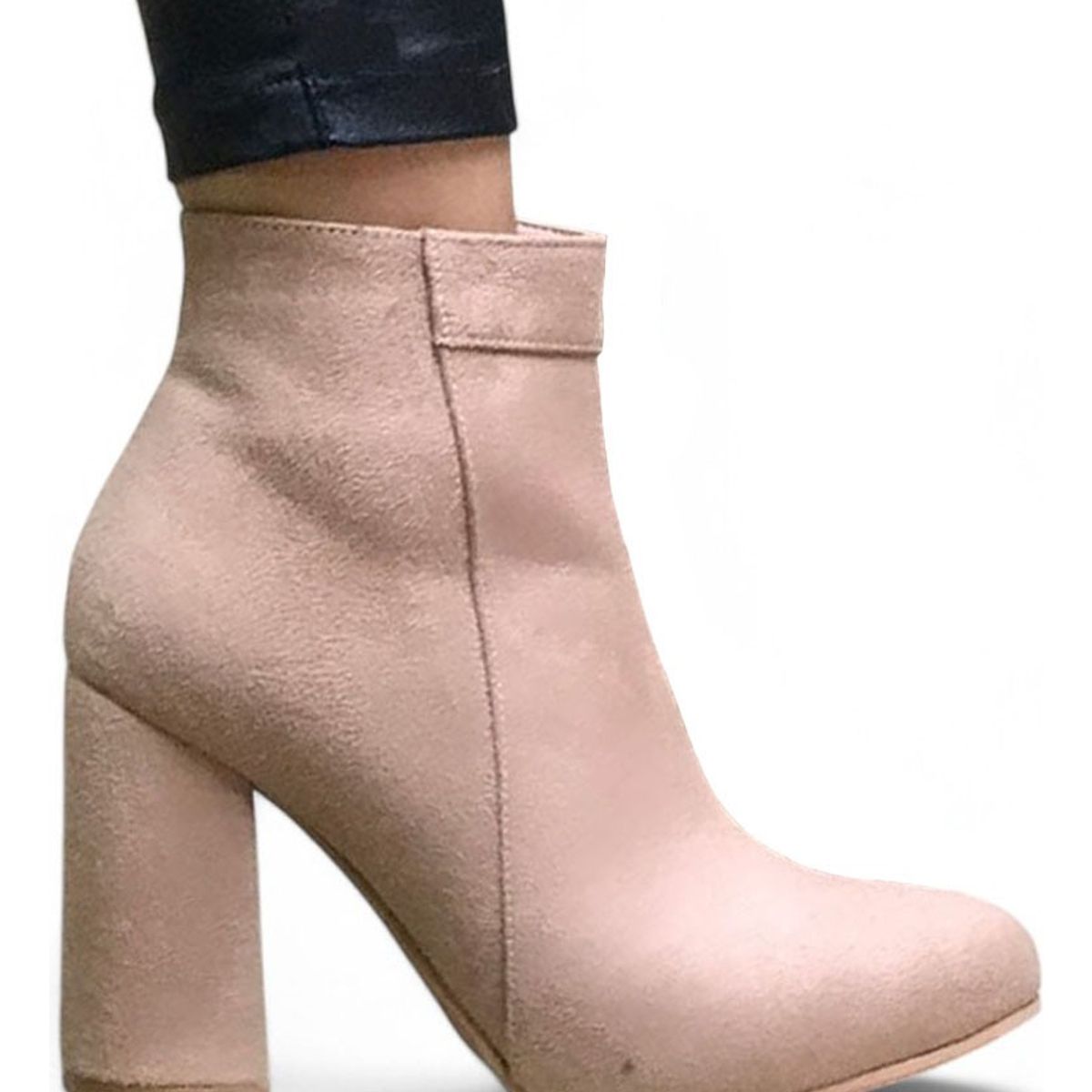 GENERICO - Botin Mujer Taco 9 Clasica Gamuza 2086L-60 Color Beige