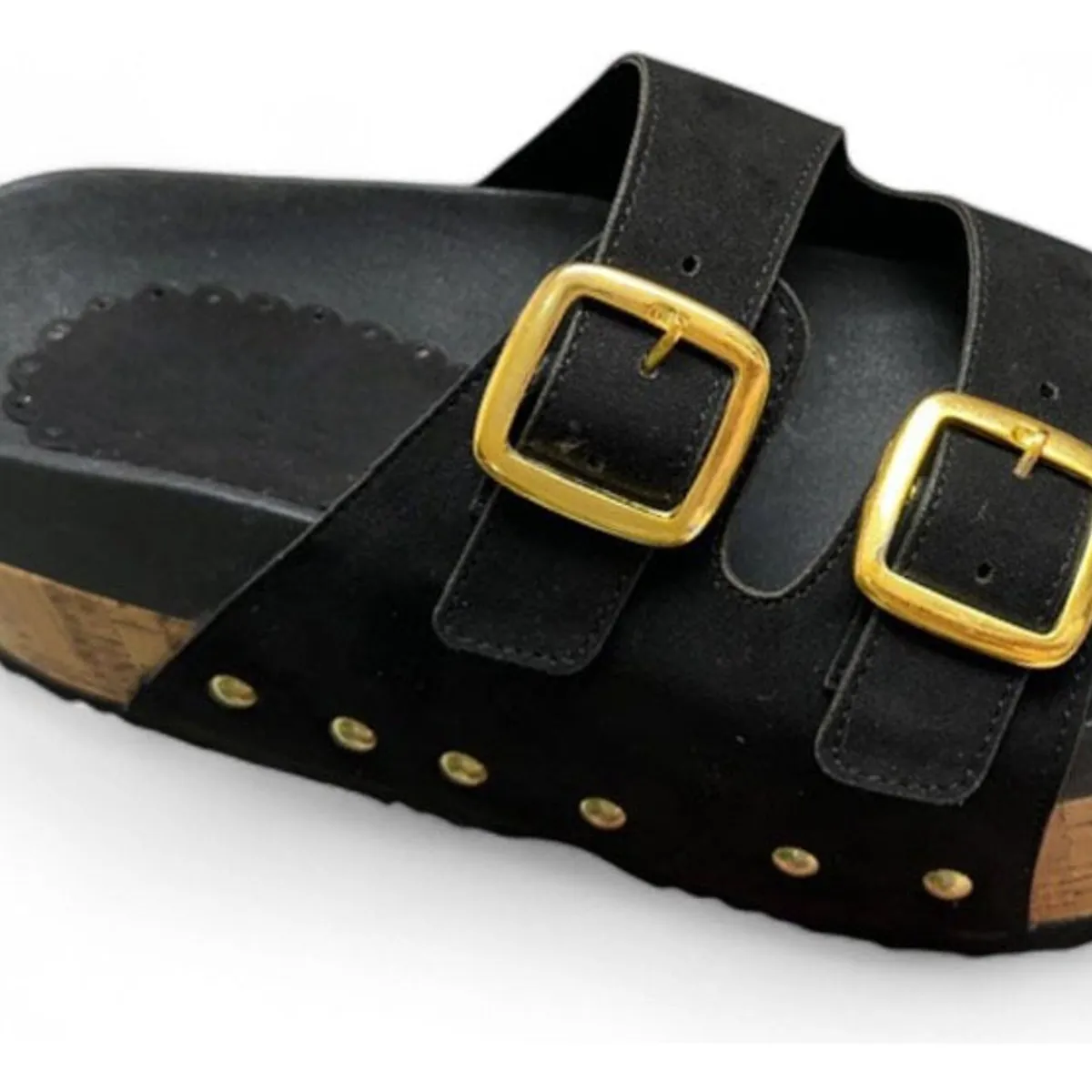 GENERICO - Sandalia Mujer Plataforma 7 Broches 2086L-52 Color Negro