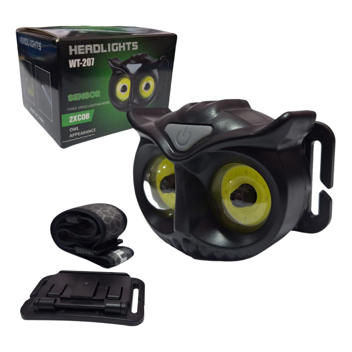 GENERICO - Linterna Led Frontal De Cabeza Recargable Modelo Buho Bossney Wt-207