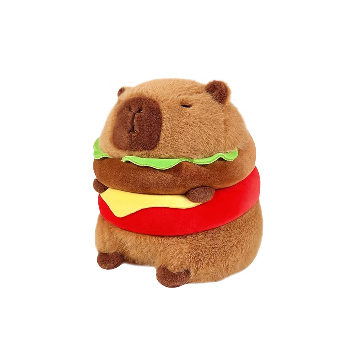 GENERICO - Peluche Capibara Hamburguesa 25 cm
